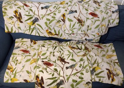 Pottery Barn Spring Sparrows Duvet Queen set standard/king/throw pillow cases-image