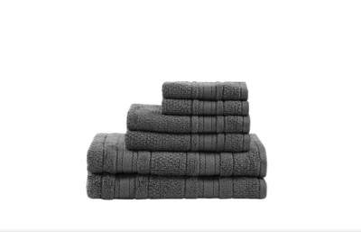 Madison Park Essentials Supersoft Cotton Solid 6-pc. Luxury Bath Towel Set GRAY-image