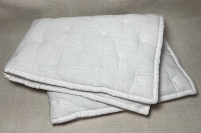 Pottery Barn Cotton Cross Stitch Cotton Quilted 1 Sham Standard -image