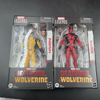 Marvel Legends Deadpool & Wolverine Movie Figures Set IN HAND Yellow MCU Hugh -image