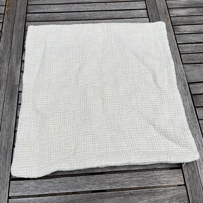 Pottery Barn Ivy Linen Textured Pillow Cover 22”x22” Ivory NWOT-image