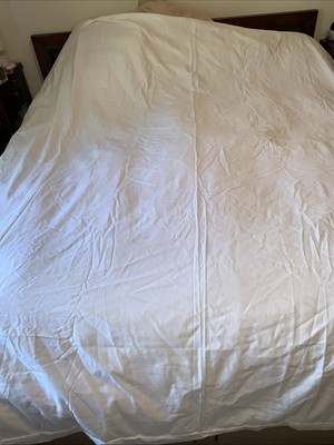 Pottery Barn King /cal King White Duvet Cover Cotton ? NWOT-image