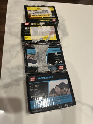 Griprite Galvanized Roofing Nails 2lbs 1-1/4 2 lbs Finish 3” & 4”Common Nails-image