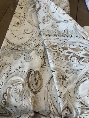Pottery Barn Jolie Paisley Percale Duvet Cover full queen IMPERFECT-image