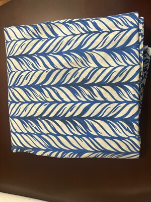 Pottery Barn  Duvet Cover  Braid QUEEN/FULL Blue White 92x88 NEW-image