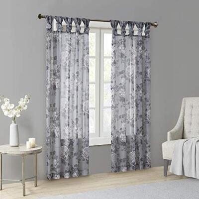  Simone Floral Design Sheer Single Window 84