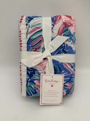 NWT Pottery Barn Teen Lilly Pulitzer Slathouse Soiree Patchwork Euro Quilt Sham-image