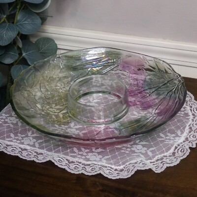 Vintage COLONY CRAFTS Blossom Hand Decorated Crystal 13