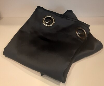 Sun Zero Grommet Top Midnight Blue Curtains x 2-image