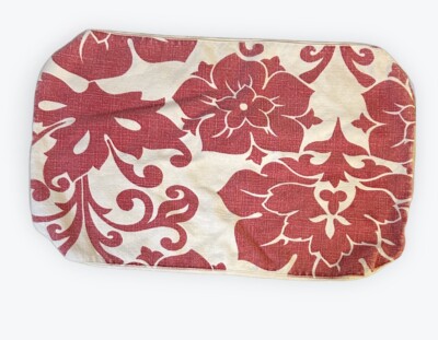 Pottery Barn Large Floral Print Pillow Slip Cover Red  14x20-image