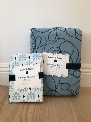 Pottery Barn Teen Lennon & Maisy Embroidered Tassel Duvet Twin + 2 Pillowcases-image