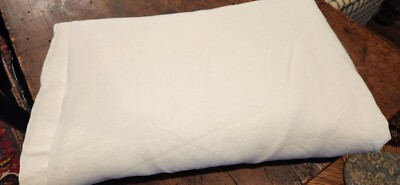 Pottery Barn Belgian Flax Linen Duvet Cover Full/Queen White-image