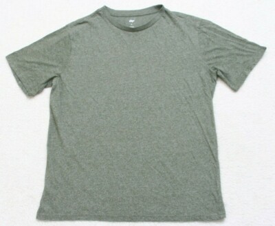 Dip Gray Cotton Polyester Solid Crewneck Tee T-Shirt Top Large Short Sleeve 1469-image