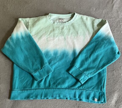 Hurly Women’s Size XL DOUBLE DIP DYE GIRLFRIEND FLEECE CREW Sweater-image