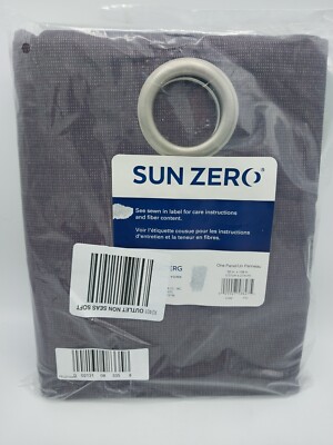 Sun Zero Panel Curtain Grommet 50 x 108in Gray -image