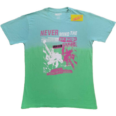 Sex Pistols - Dip-Dye Japan-Never Mind The Bollocks  - Green T-shirt-image