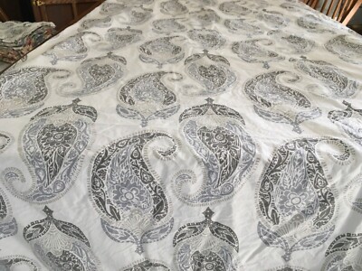 Pottery Barn Dori Bhotah Duvet Cover Set Gray Queen 2 Standard Shams 3pc Rare🦩-image