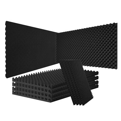 VEVOR Acoustic Foam Panels 4 Pack 48 x 24 x 2 in for Studio Wall and Ceiling-image