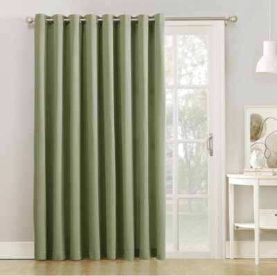 Sun Zero Barrow Grommet Sliding Patio Door Curtain Panel 84