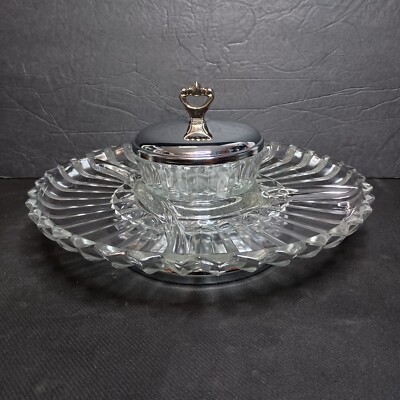 Vintage Kromex Lazy Susan Chrome & 12