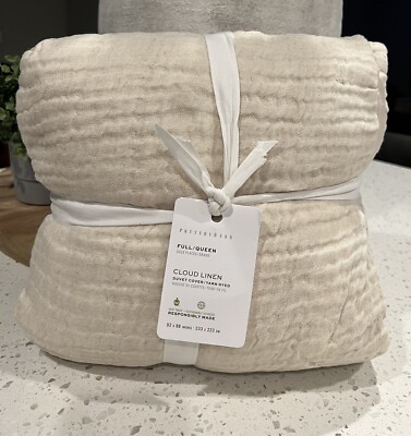 NWT Pottery Barn Cloud Linen Duvet Cover-image