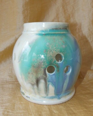 Edgecomb Potters Frog Vase Crystalline Glaze Studio Art Pottery 5