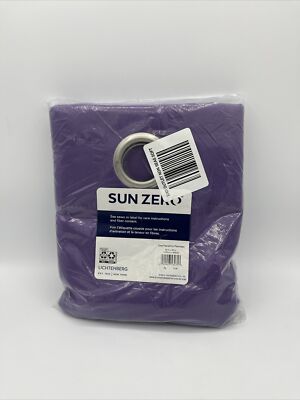 Sun Zero Purple Curtain Panel (ONE)  Sz 40” x 63” New Free Ship-image