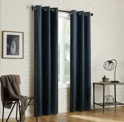 Sun Zero Geometric Thermal Insulated Room Darkening Grommet Curtain 40