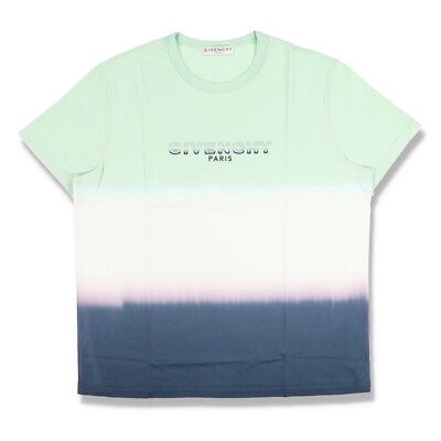 Givenchy Tricolor Dip Dye Flocked Logo Oversized T-Shirt  | Size L OS fit-image