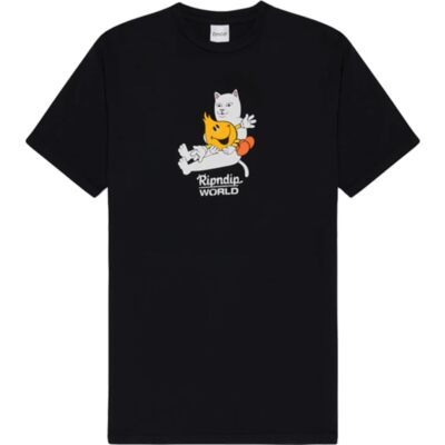 RIP N DIP NERM Heart FLAMEBOY Short Sleeve L-Vintage Black-image