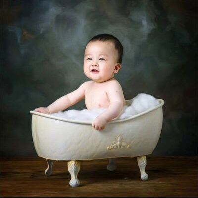 Newborn Photo Props Wrought Iron Bathtub Photo Studio Photography Accessories-image