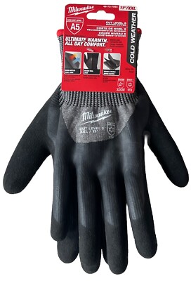 Milwaukee 48-73-7954 ANSI Cut Level 5 Winter Dipped Cold Weather Gloves-XXL-image