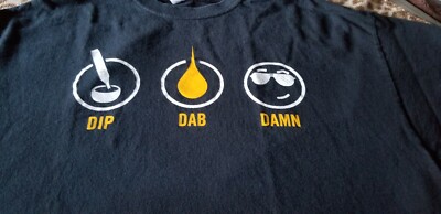 DIP DAB DAMN COOL XL WEED TEE SHIRT POT EXTRACT STONER TEE XL HIGH TIMES-image