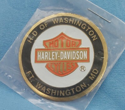 HARLEY DAVIDSON DIP DOT H-D OF WASHINGTON FT. WASHINGTON, MD. LARGE FLAT NEW-image