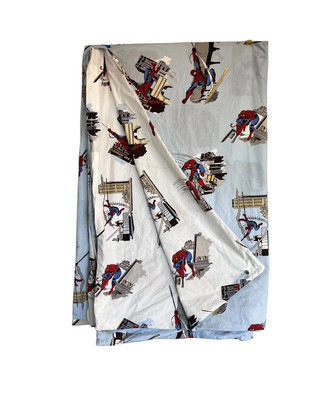 Pottery Barn Kids X Marvel Spider-Man TWIN Duvet Cover Cotton Blue / White-image