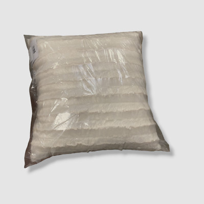 Madison Park Home Essence Ivory York Faux Fur Square Pillow 20