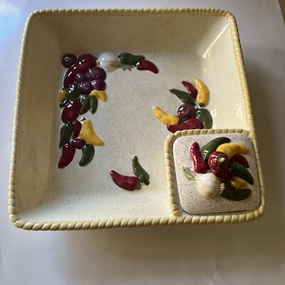 Elements Large Chips & Dip Chili Pepper Party Appetizer Dish, New-image