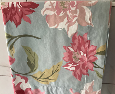 Pottery Barn Duvet Cover + 2 Euro Shams Set Full Cotton Mums Cottage Floral Rare-image