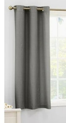 Sun Zero Arlo Textured BLACKOUT Grey Curtain Panel 40” W x 63”L (1 pack)-image