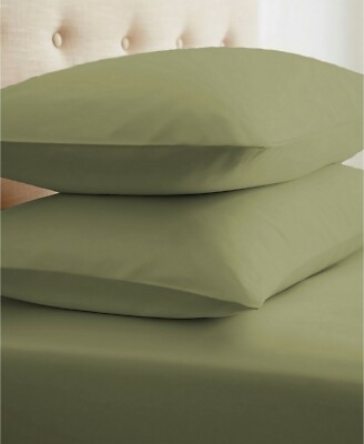 Home Collection Premium Ultra Soft 2 Piece King Pillow Case Set-Sage  T4102002-image