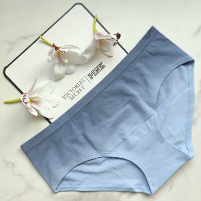 PINK Victoria's Secret Seamless Smooth Hiphugger Panty Light Blue Dip Dye-image