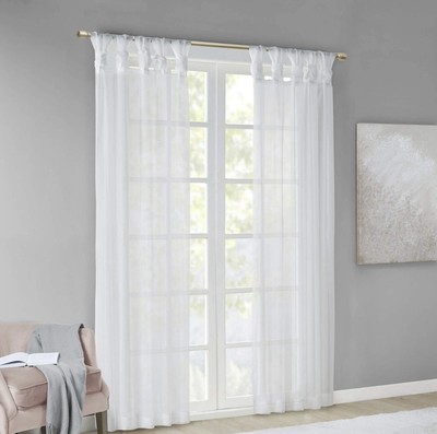 Madison Park Ceres Twist Tab Voile Sheer Window Pair 50 x 84 NEW MP40-5468-image