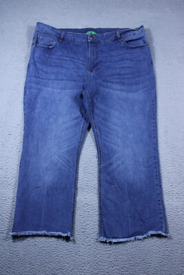 Dip Jeans Womens 26W Blue High Rise Cropped Medium Wash Stretch Denim 42x25-image