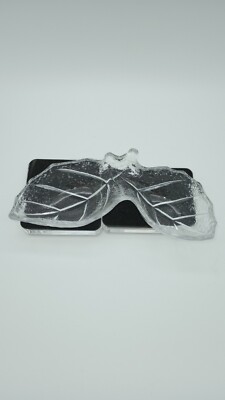 STUDIO NOVA Leaf Song QQ220 DOUBLE LEAF DISH CANDY, NUT, TRINKET New Old Stock-image