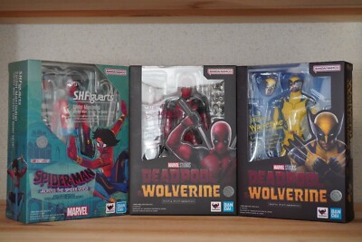 Bandai S.H.Figuarts Deadpool & Wolverine + Spider-Man India Marvel Figure Set-image