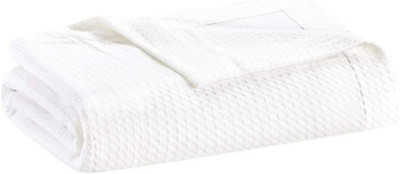Egyptian Cotton Luxury Blanket White 108X90 King Size Knit Premium Soft Cozy 100-image