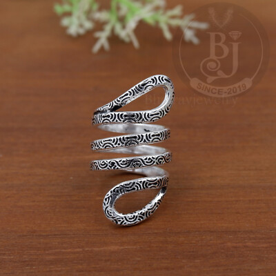 Adjustable Sterling Silver PIP DIP Swan Splint Ring Jewelry All Size 3-14-image