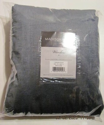 Madison Park Sonnet Texture Printed Poly Velvet Cuff Twisted Tab Top Panel 50x84-image