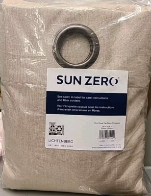 Sun Zero Lichtenberg Blackout Window Curtains One Panel Pair  100
