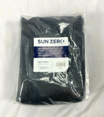 Sun Zero Dark Gray Oslo Lichtenberg Blackout Rod-Pocket Curtain Panel, 52